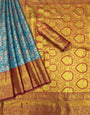 Stella Rama Kanjiviram Silk Silver Zari Weaving Saree