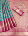 Alexander Rama Green Kanjiviram Pattu Silk Silver Zari Weaving Saree