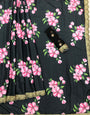 Georgian Babypink Tussar Silk Floral Digital Printed Saree